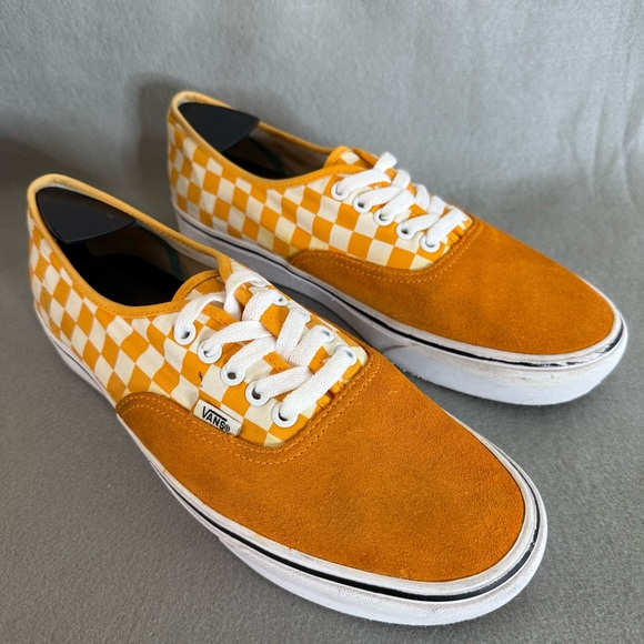 VANS ComfyCush Orange Authentic Checker Zinnia Men’s 9.5 | Women’s 11 - Picture 1 of 9
